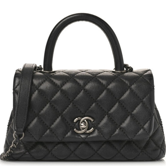 NIB Chanel Coco Bag Caviar Leather with Silver Hardware - Picture 4 of 7
